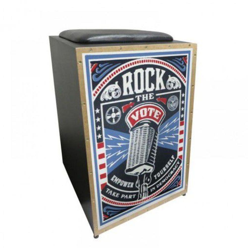 Cajon Scorpion Jaguar Cj 1000 K2 Acustico Cor 012 Rock The Vote