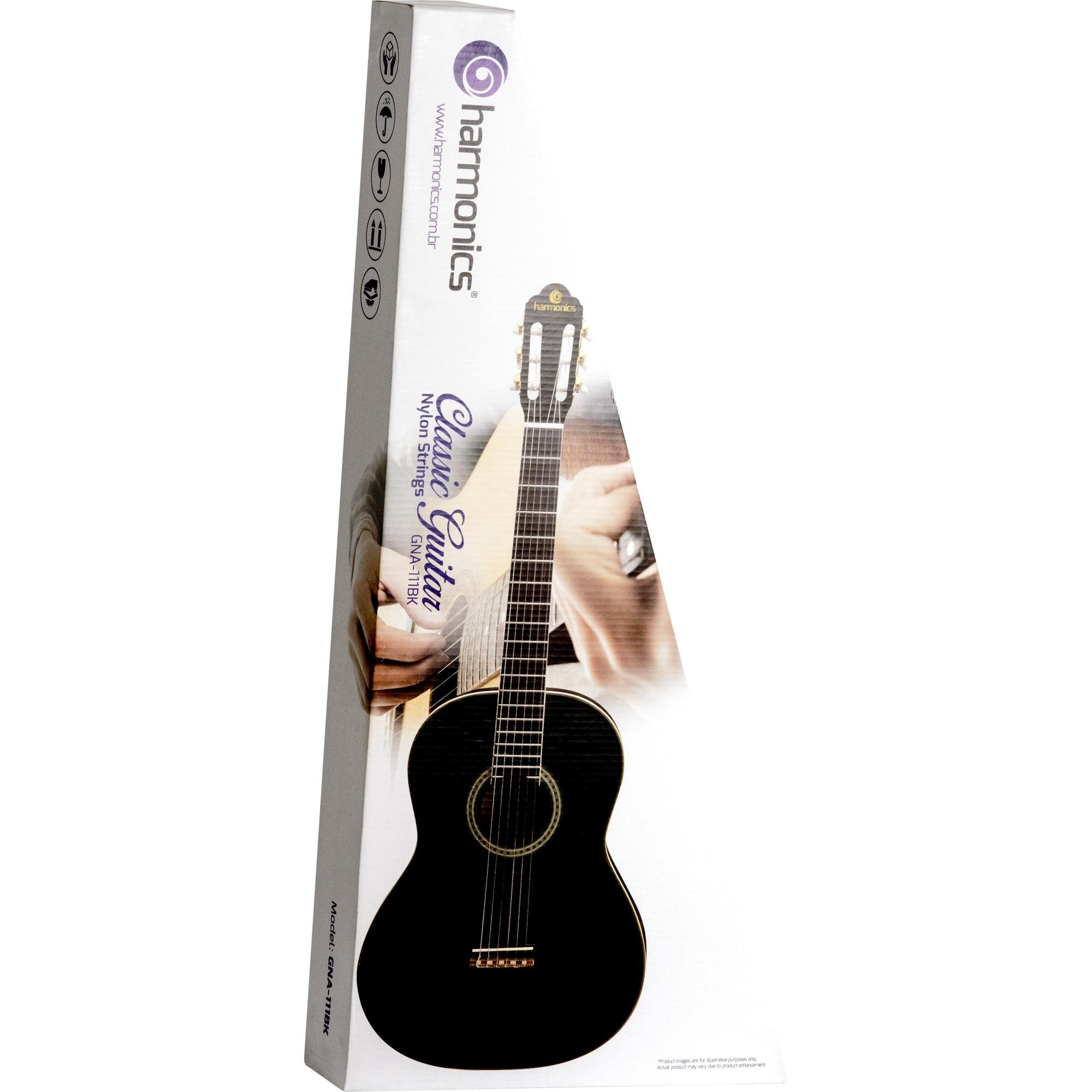 Violao Harmonics GNA111 Preto Nylon Acustico 66035