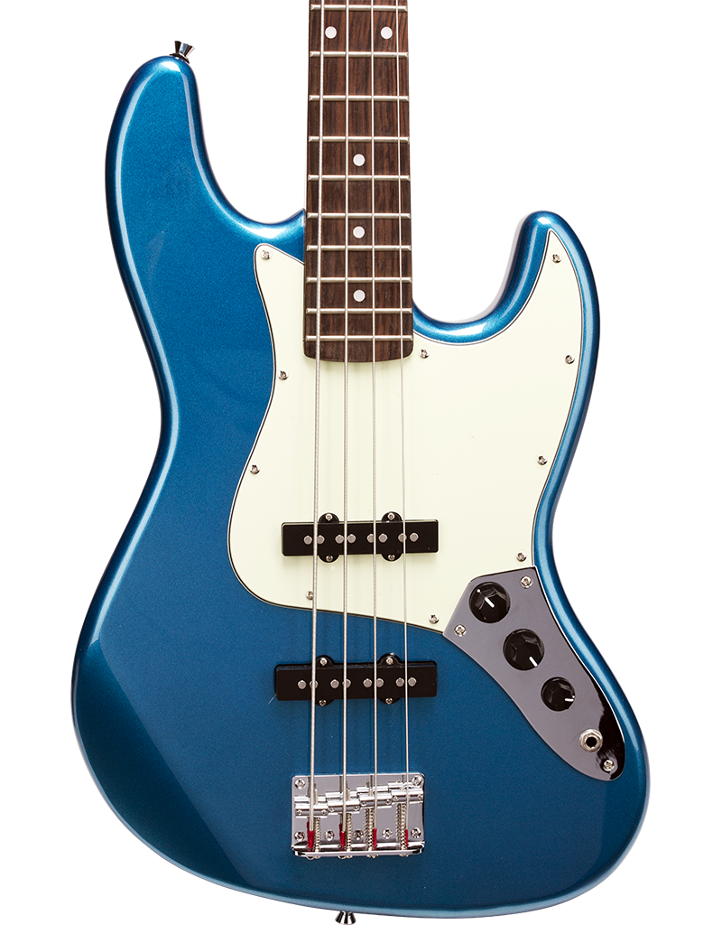 Contra Baixo SX Jazz Bass SJB62 4 Cordas com Case Cor Azul FR