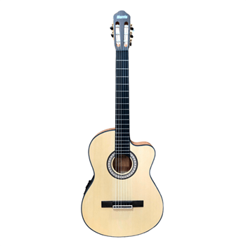 Violao Morris EC400 NT Artistico Cutaway Eletroacustico Nylon Natural Fosco Afinador Captaçao Fishman