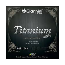 Encordoamento Violao Nylon Giannini Titanium GENWTA Cobre Prateado Pesada