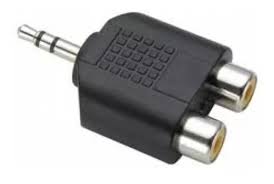Plug Adaptador Ent 2 Rca Macho Sai 1 P2 Stereo 64.1.236