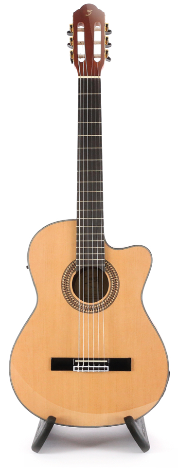 Violao Shelter Torres TOR500PRSX Artistico Cataway Eletroacústico Nylon Natural Fosco Afinador