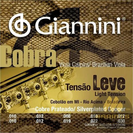 Encordoamento Viola Giannini Cobra GESVL Mi Leve Cobre Prateado