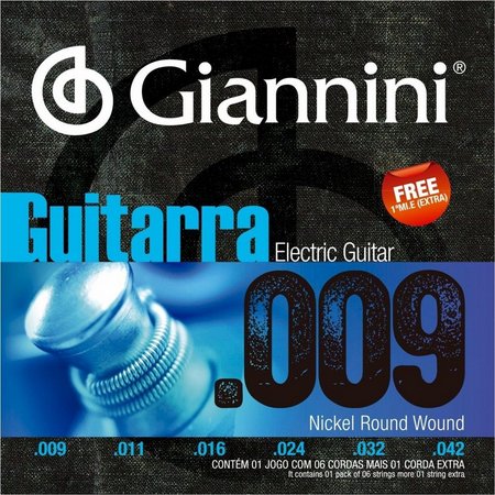 Encordoamento Guitarra Giannini Geegst9 0.09 Niq 5957 