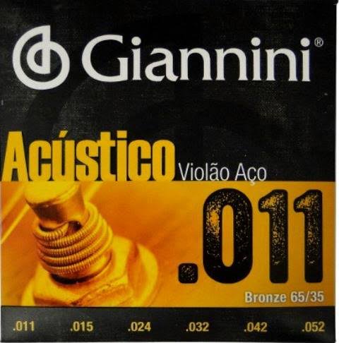 Encordoamento Violao Giannini Acustico 011 GESPW Aço 5925