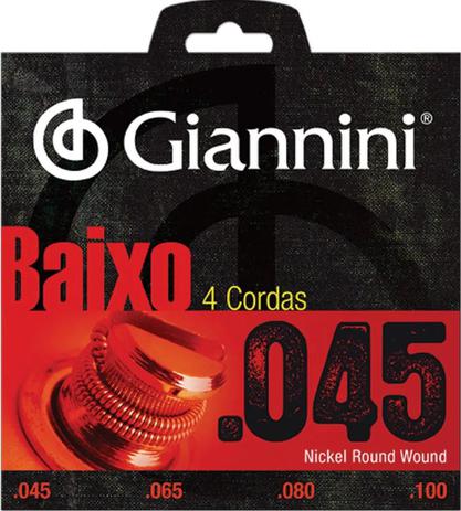 Encordoamento Contra Baixo Giannini Geebrs 0.045 Pesada 4 Cordas 5969