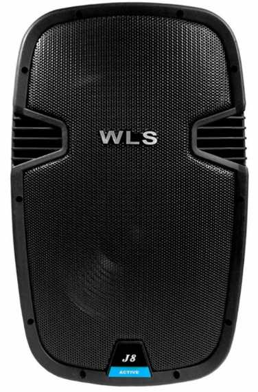 Caixa Ativa WLS J8 8P 80 Watts 8 Ohms Controle Remoto FM USB SD Card Bluetooth