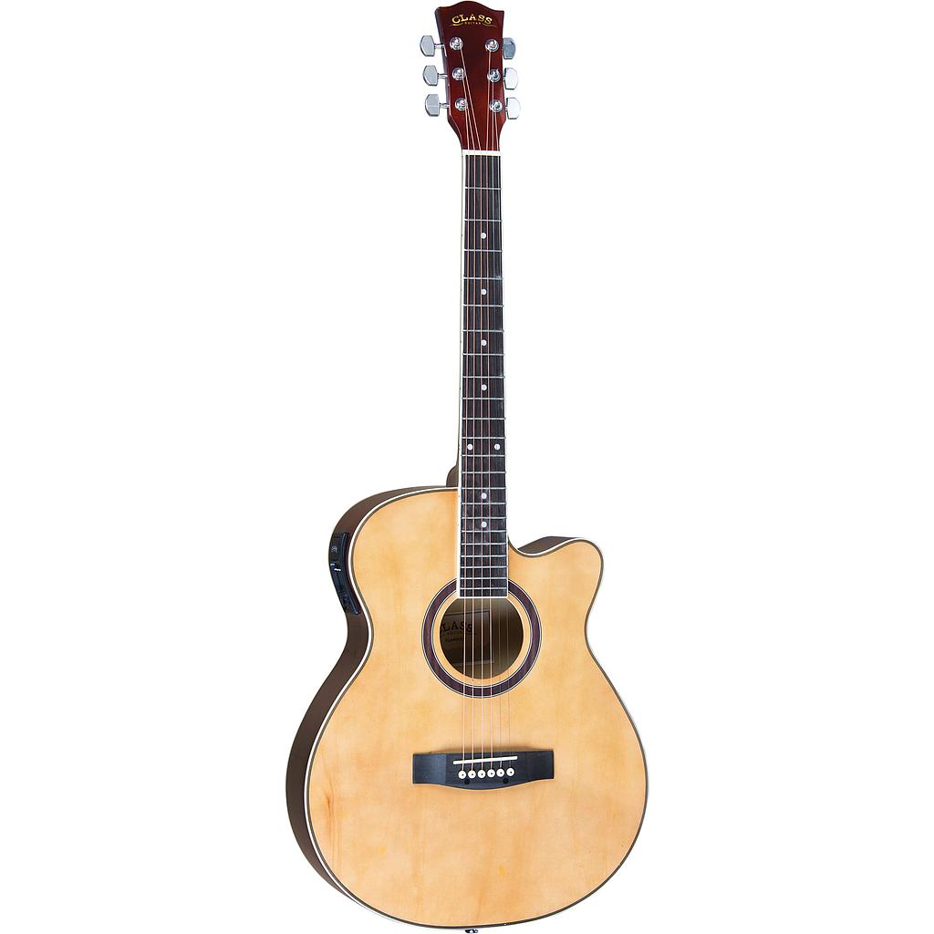 Violao Class CLA40CE Artistico Cutaway Eletroacustico Aço Natural Afinador
