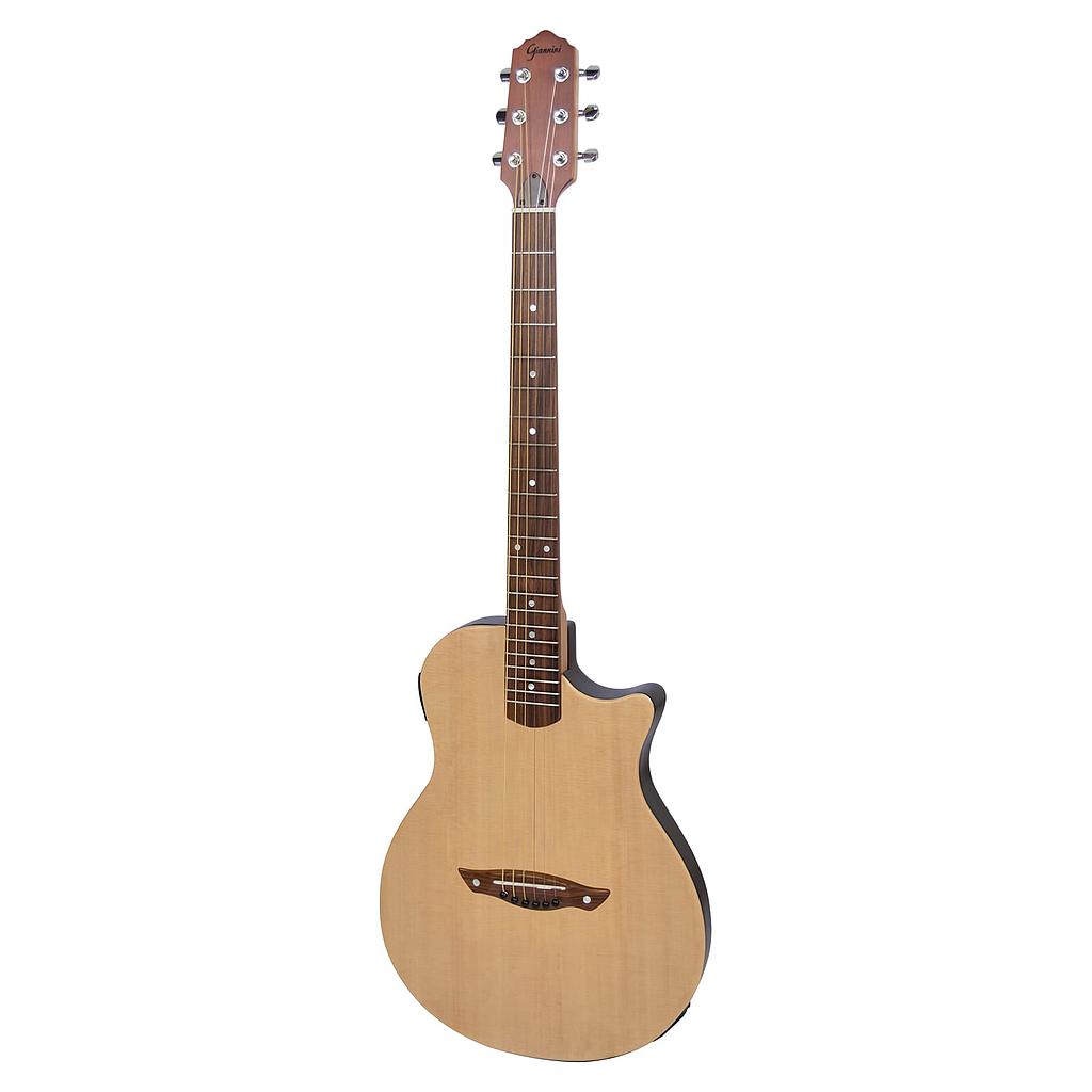 Violao Giannini Stage STS SPC NS CEQ Solido Cutaway Spruce Eletroacustico Aço Natural Satin Afinador