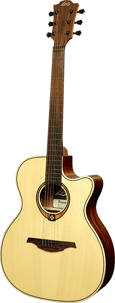 Violao Lag Tramontane T88ACE CTW Auditorium Cataway Eletroacustico Aço Natural Tampo Maciço Afinador