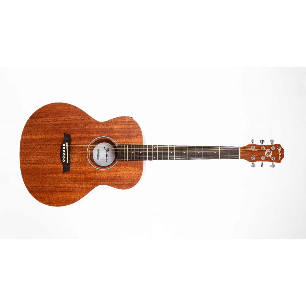 Violao Shelter Baby BBY500MHQ Compacto Eletroacustico Aço Natural Mahogany Afinador