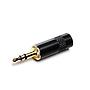 Plug P2 Metal B2B Stereo Preto Gold 13095