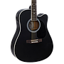 Violao Giannini Performance GDC-1 SBK Folk Cutaway Eletroacustico Aço Satin Black Afinador