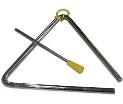 Triangulo Musical Pro Fire Aço Cromado 25 Cm