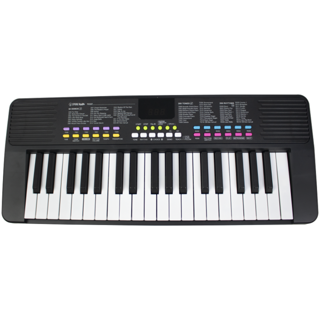 Teclado Infantil Spring Kids TCI-37 Preto 37 Teclas Com Microfone