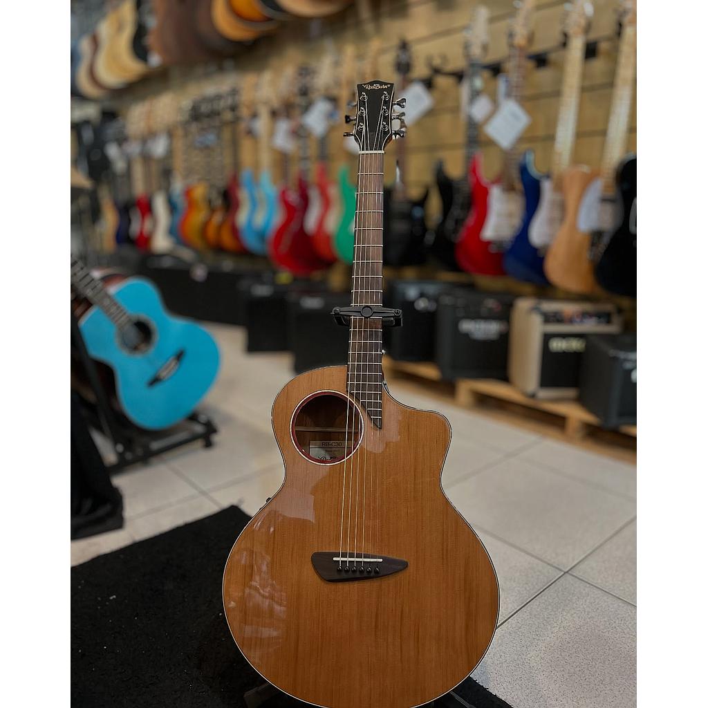 Violao RedBurn RB-C30 Cedro Artistico Cataway Eletroacustico Aço Offet Sound Hole Natural Afinador