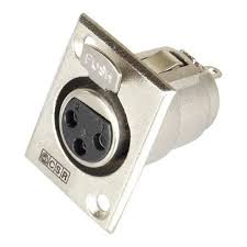 Tomada Cannon Femea Painel MXT Com Trava 64.1.4