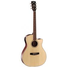Violao Cort GA-MEDX OP Grand Auditorium Cutaway Eletroacustico Aço Open Pore Natural Afinador