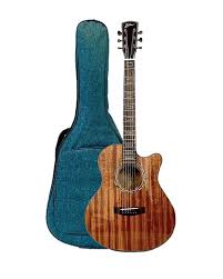 Violao Zellmer Pilgrim Compact Cutaway Eletroacustico Aço Mahogany Brilhante Afinador Com Capa