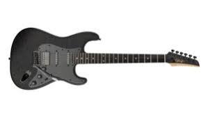 Guitarra Seizi Fun Katana Musashi HSS - All Black Sparkle Pickguard Superstrato Com Bag