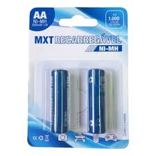 Pilha Recarregavel MXT AA NI-MH 2500mah 1,2v Cartela Com 2