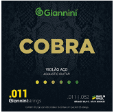 Encordoamento Violão Aço Giannini Cobra GEEFLK 011 Bronze
