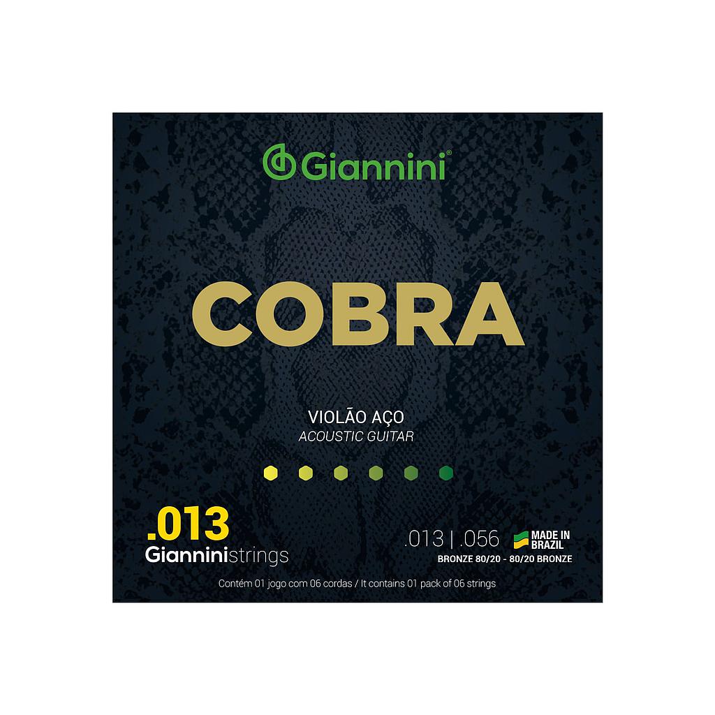 Encordoamento Violao Giannini Cobra 013 Aço Bronze CA82M  Cod 16899