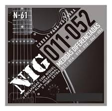 Encordoamento Guitarra Nig N-61 011 Medidas Diferentes 1ª MI Extra