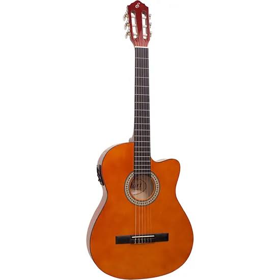 Violao Giannini NF14 EQ NT Flat Cutaway Eletroacustico Nylon Natural Serie Start Afinador