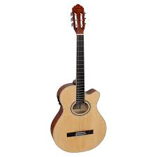Violao Giannini Performance GNF1D CEQ NS CEQ Flat Cutaway Eletroacústico Nylon Catway Natural Satin Afinador