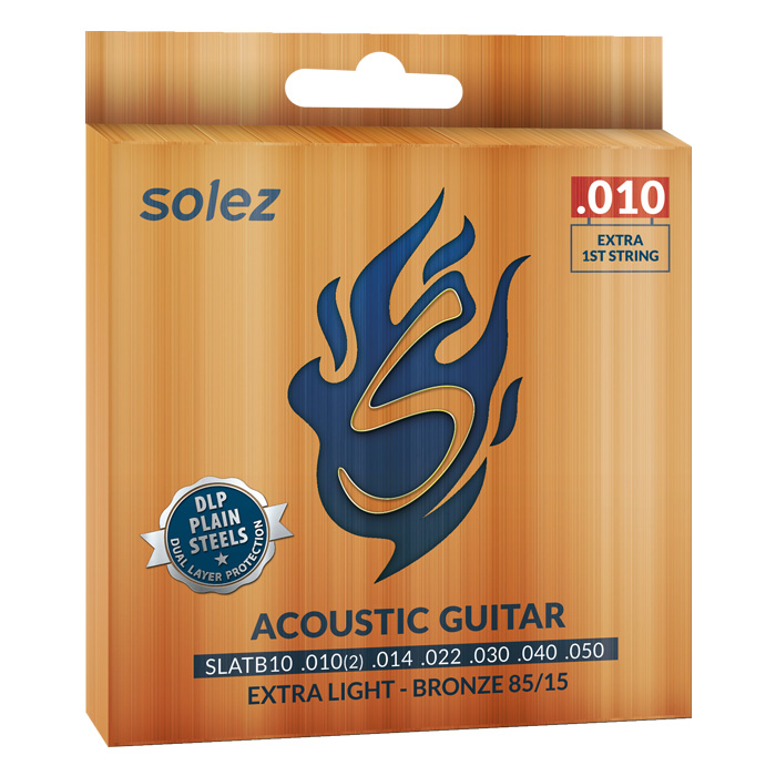 Encordoamento Violao Aço Solez SLATB10 Bronze 010