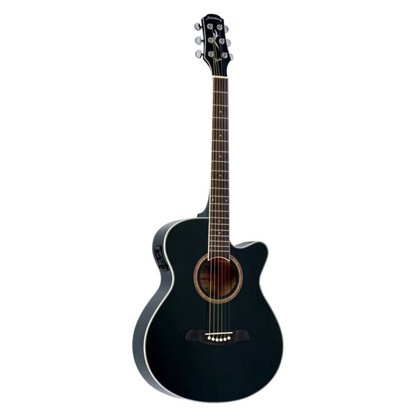 Violao Strinberg BE30C BK Berlin Artistico Cataway Eletroacustico Aço Preto Afinador