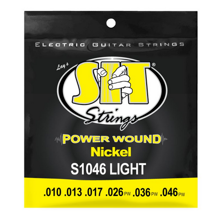 Encordoamento Guitarra Power Wound S1046 SIT 010 046 Nickel Light