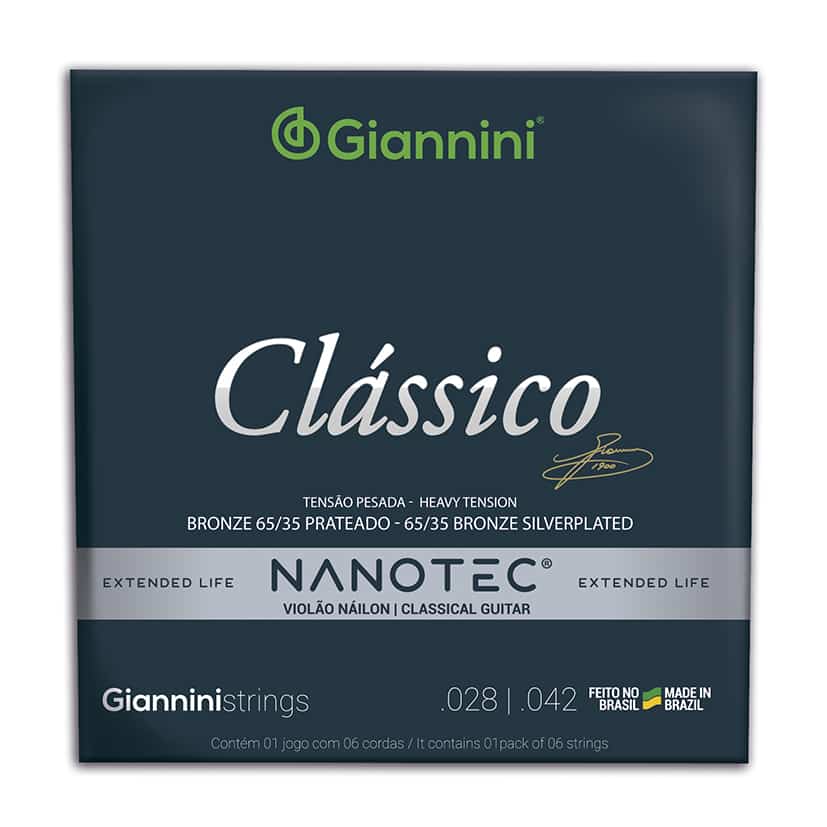 Encordoamento Violao Giannini Nanotec Nylon GENWPA Bronze 25617